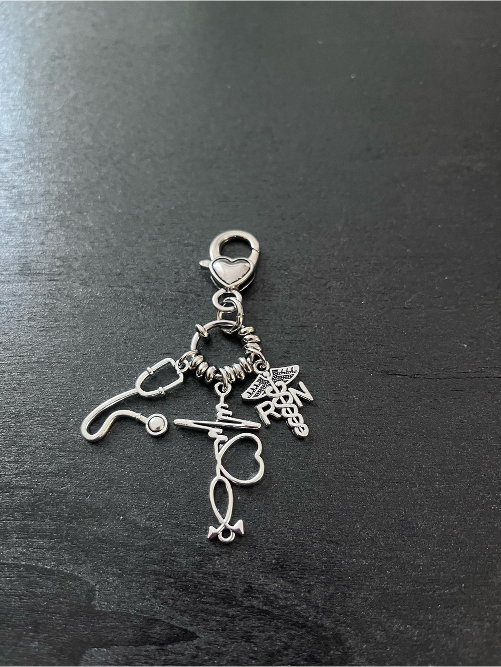 Registered Nurse Bag Charm, RN Badge Reel Charm, Nurse Gift,  Keychain Accessory